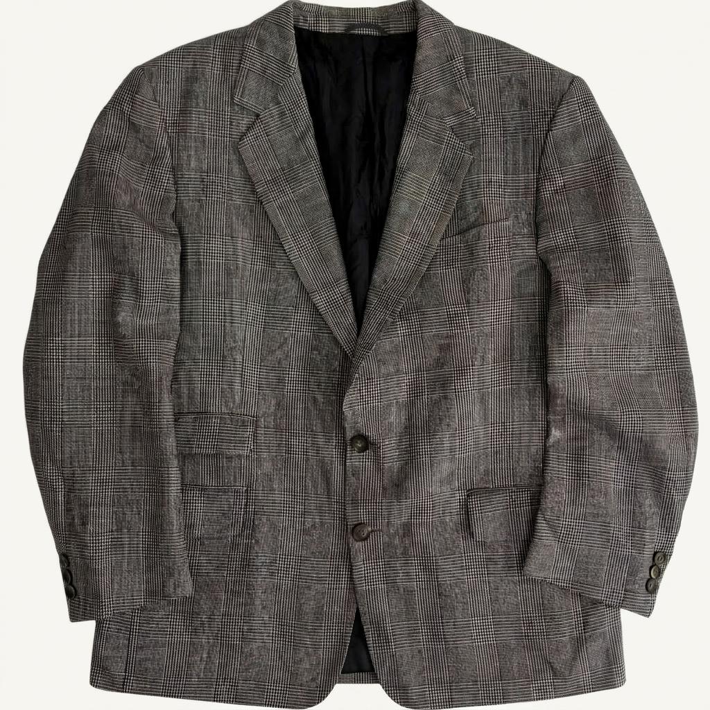 Burberrys Glen Check Pure Wool Blazer 1