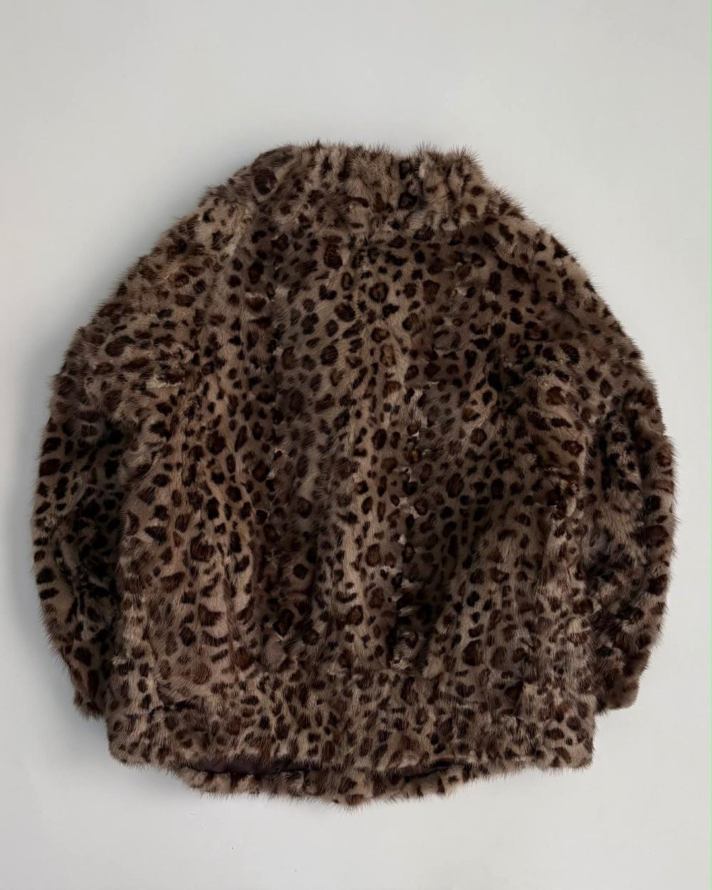[S] Deeo Leopard Mink Fur Short Jacket 6