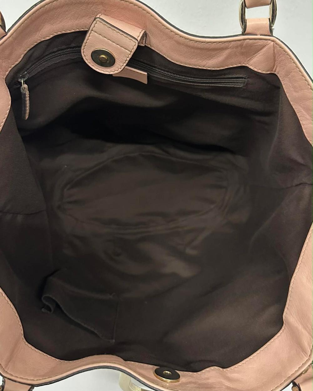 Gucci GG Canvas Pink Trim D-Ring Tote Bag 10