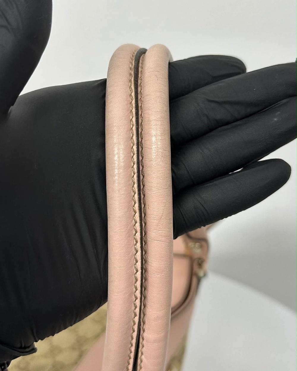 Gucci GG Canvas Pink Trim D-Ring Tote Bag 3