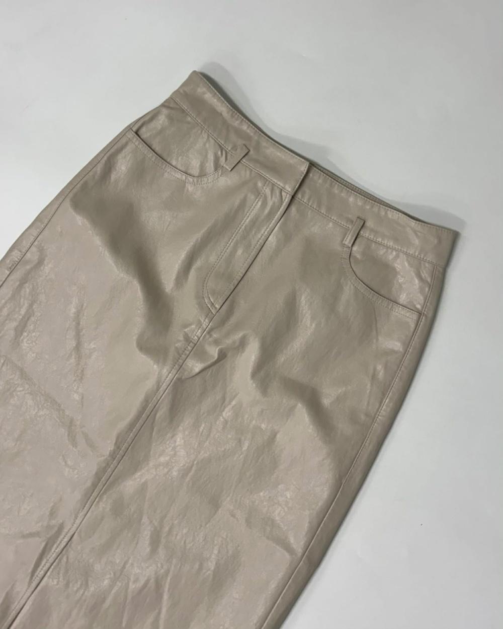 [S] 클럽모나코 한섬 23년 신형 레더 롱 스커트 6