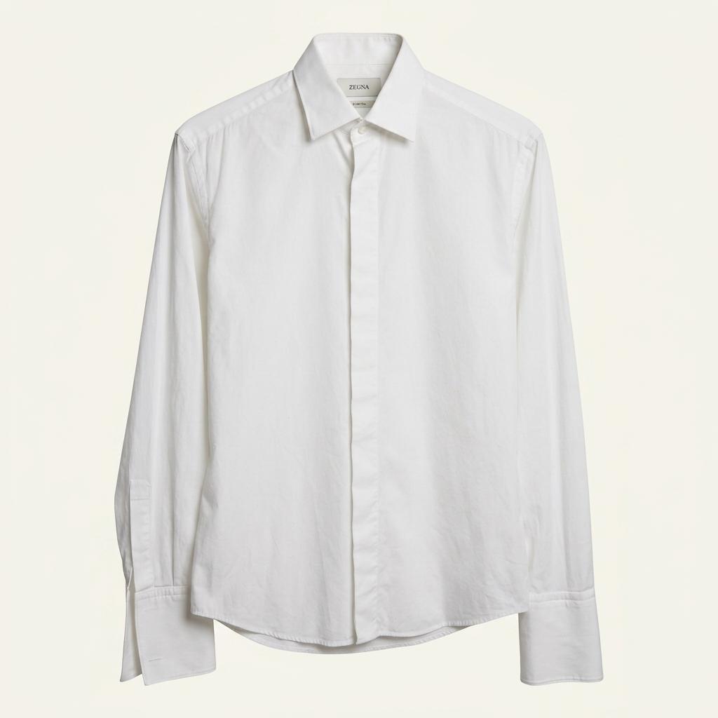 ZEGNA stretch white shirt 1
