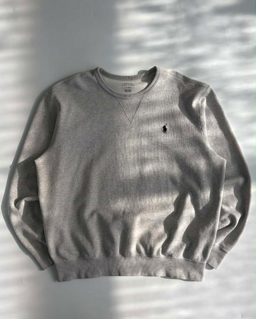 [L] POLO RALPH LAUREN GREY CREWNECK SWEATSHIRT 2