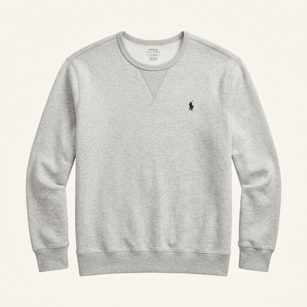 [L] POLO RALPH LAUREN GREY CREWNECK SWEATSHIRT 1