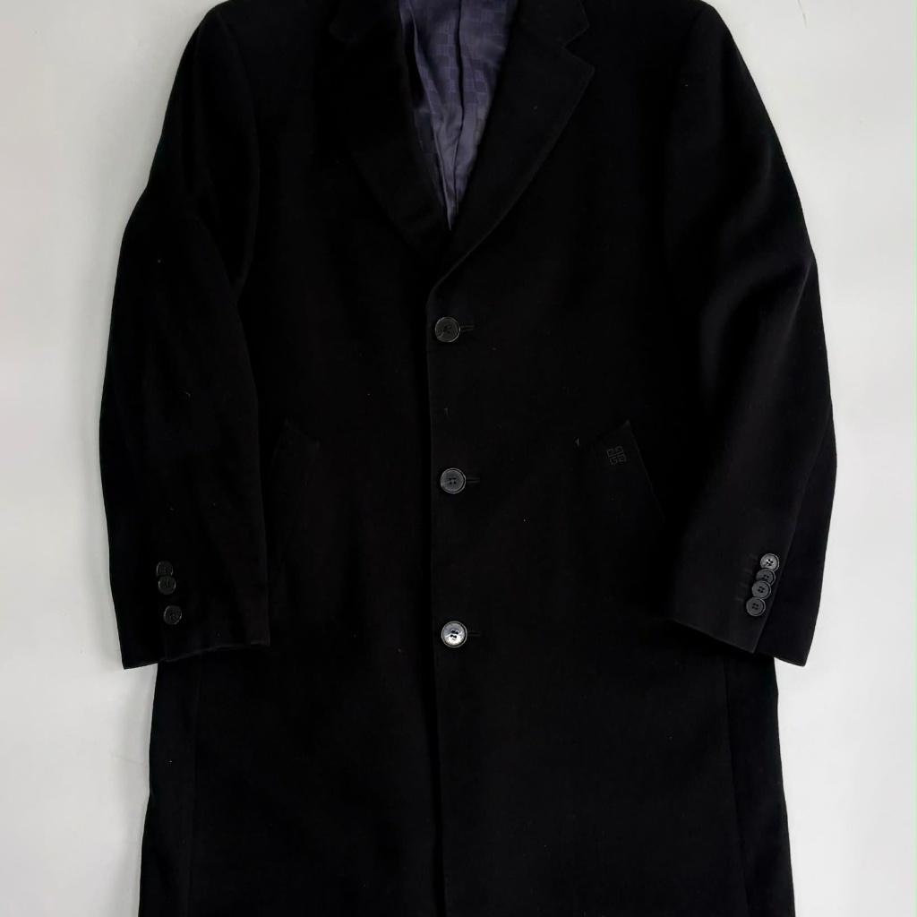 [100] Givenchy Men Black Wool Single Coat 2