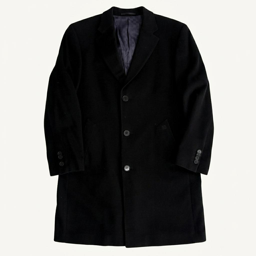[100] Givenchy Men Black Wool Single Coat 1
