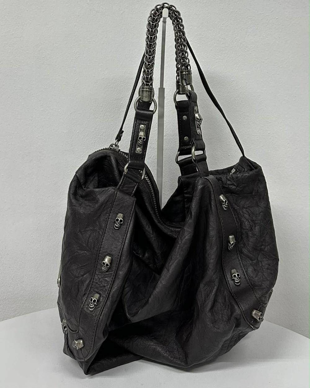 THOMAS WYLDE Skull Leather Chain Shoulder Bag 3