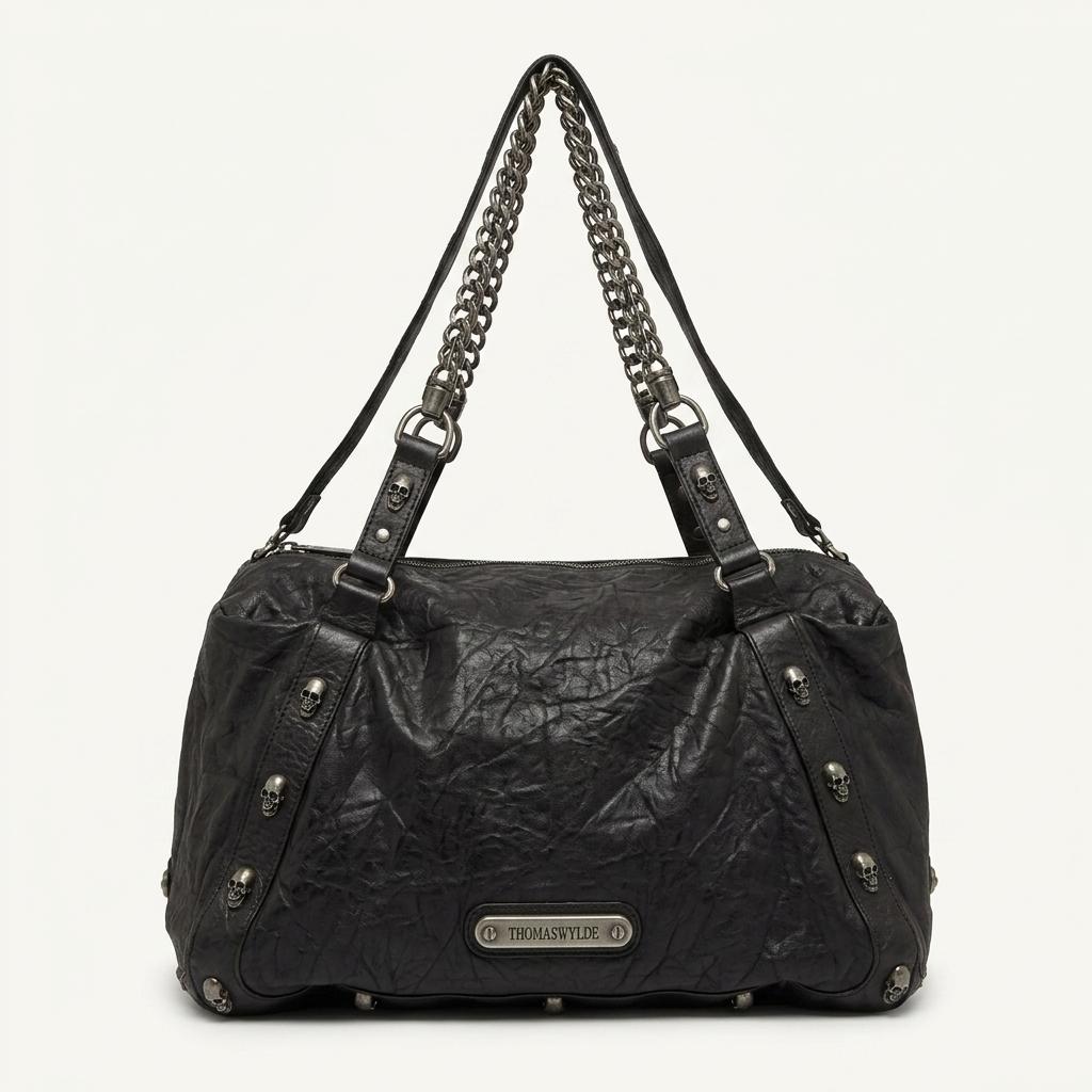 THOMAS WYLDE Skull Leather Chain Shoulder Bag 1