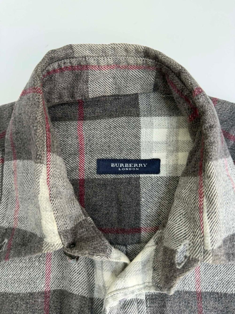 [S] Burberry Navy Check Cotton USA Shirt 3