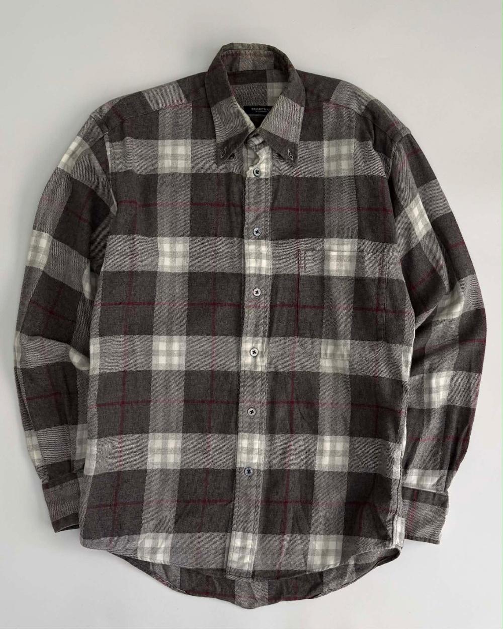 [S] Burberry Navy Check Cotton USA Shirt 2
