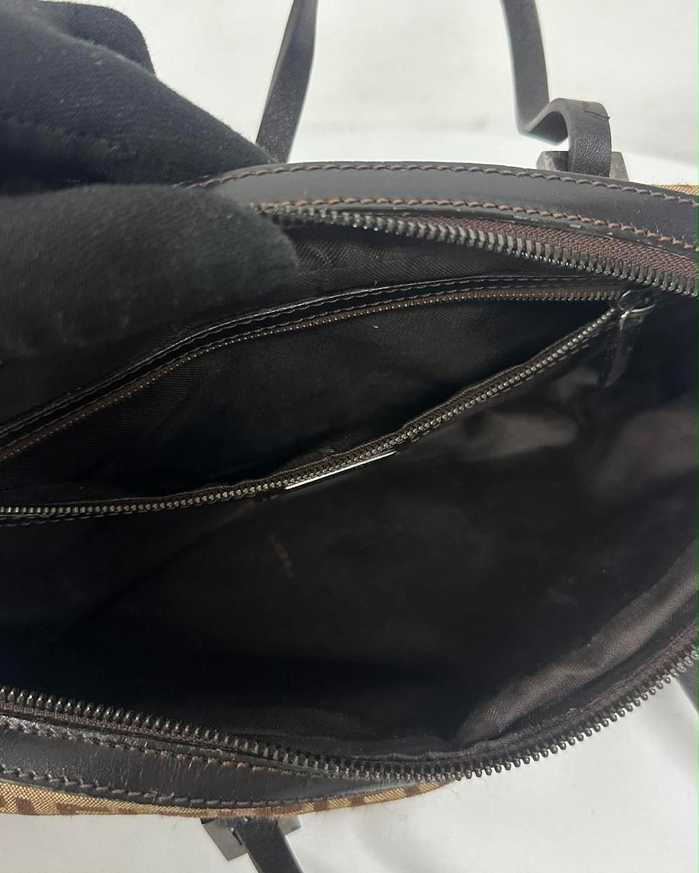 FENDI Zucca Canvas Boston Mini Bag 10