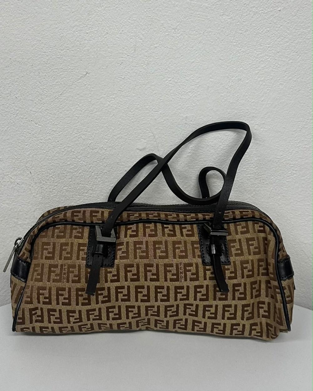 FENDI Zucca Canvas Boston Mini Bag 5