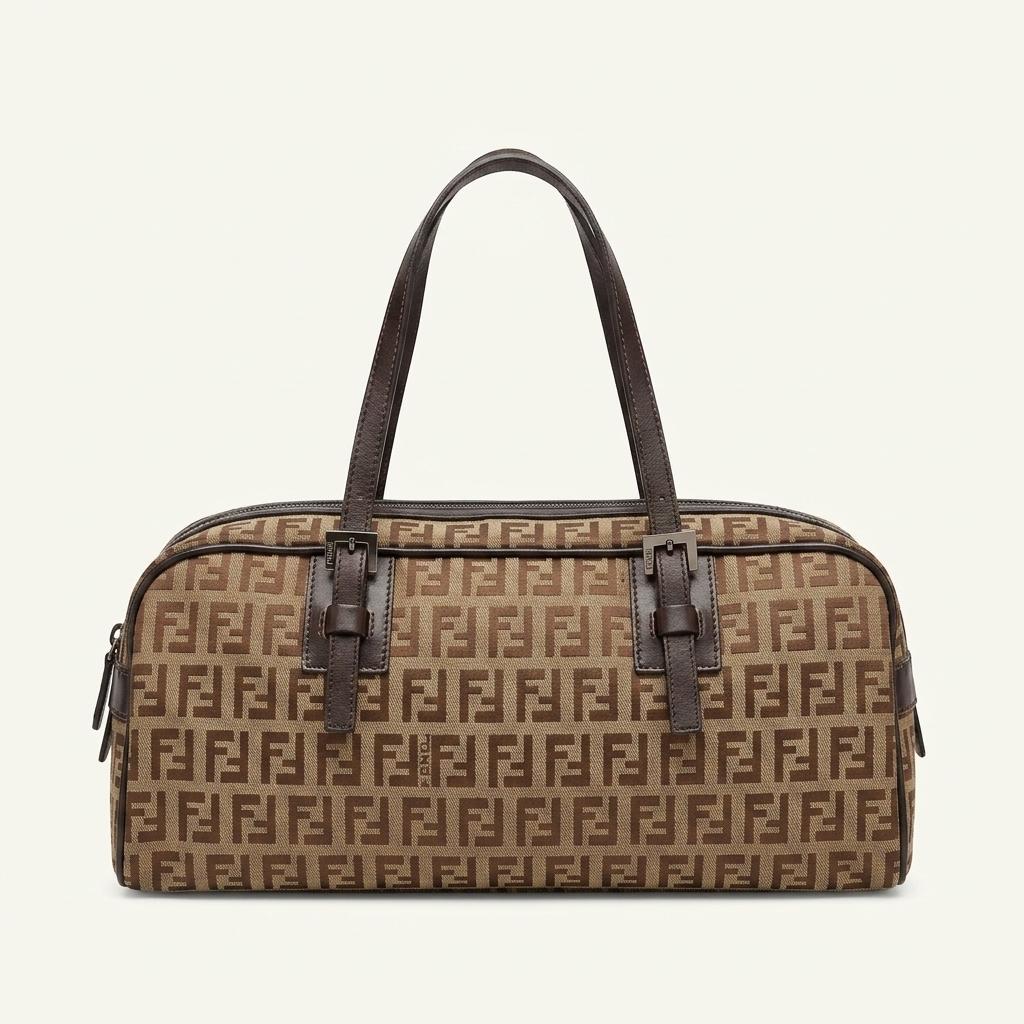 FENDI Zucca Canvas Boston Mini Bag 1