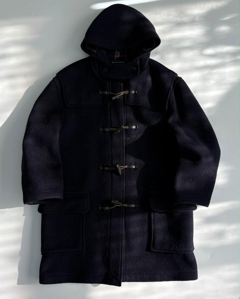 Burberry Navy Wool Duffle Coat 2