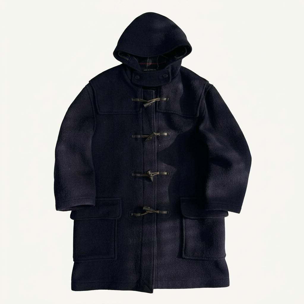 Burberry Navy Wool Duffle Coat 1