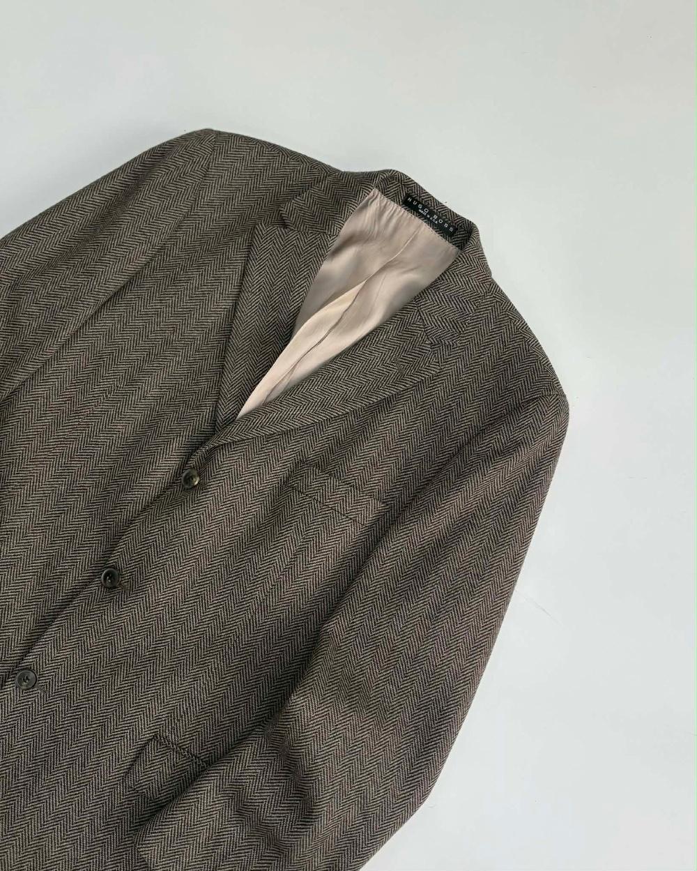[M] HUGO BOSS Herringbone Wool Blazer 7