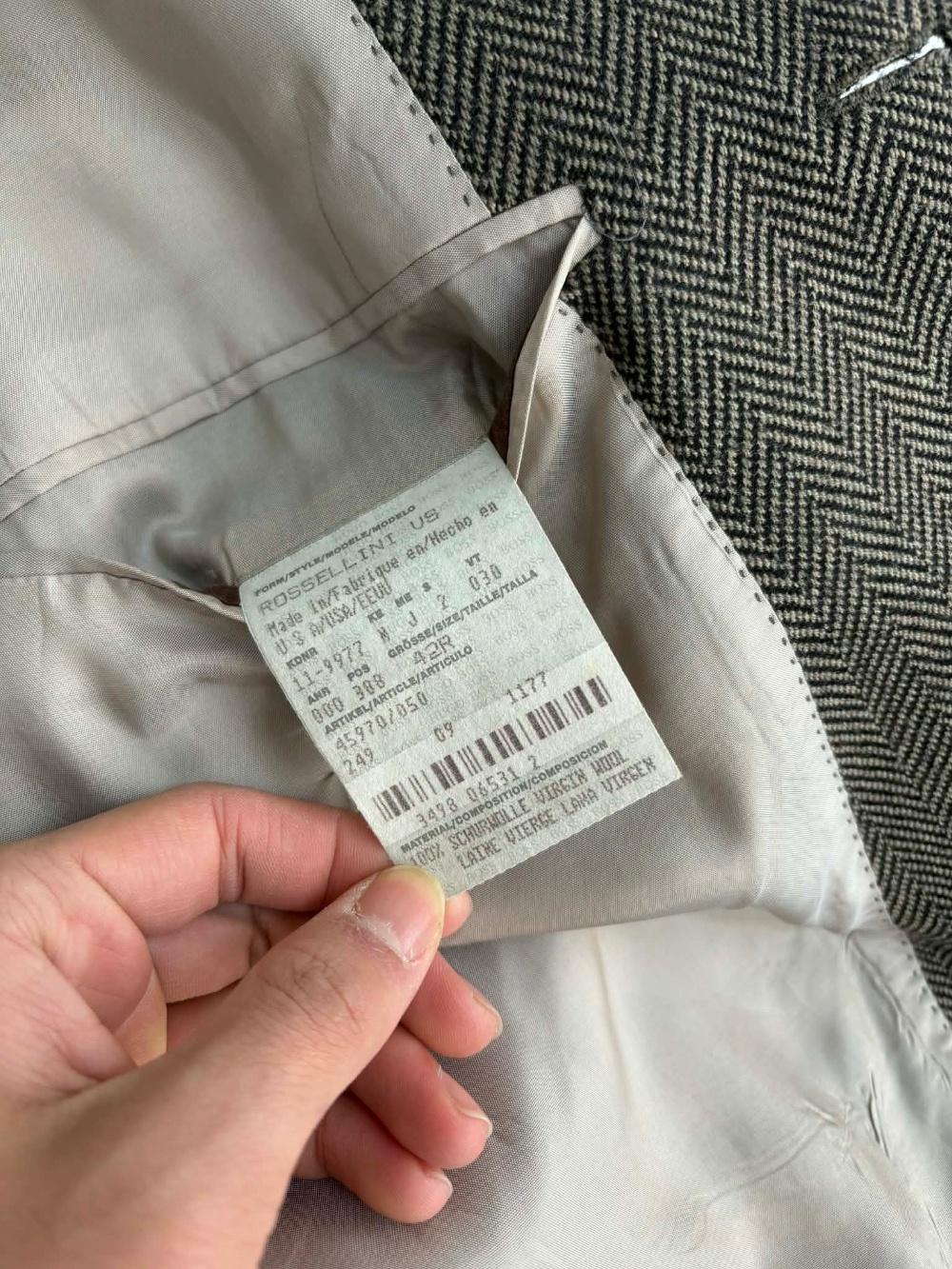 [M] HUGO BOSS Herringbone Wool Blazer 6