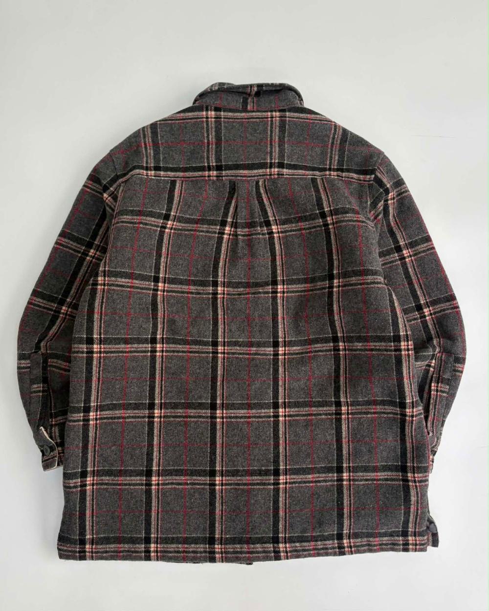 [100] Levi's Wool Check Quilted Shirt Jacket 3