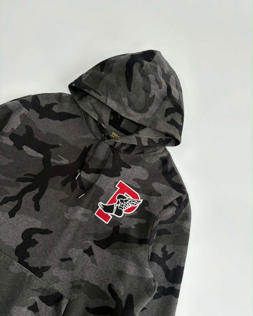 [L] Polo Ralph Lauren Camo P-Wing Stadium Hoodie 7