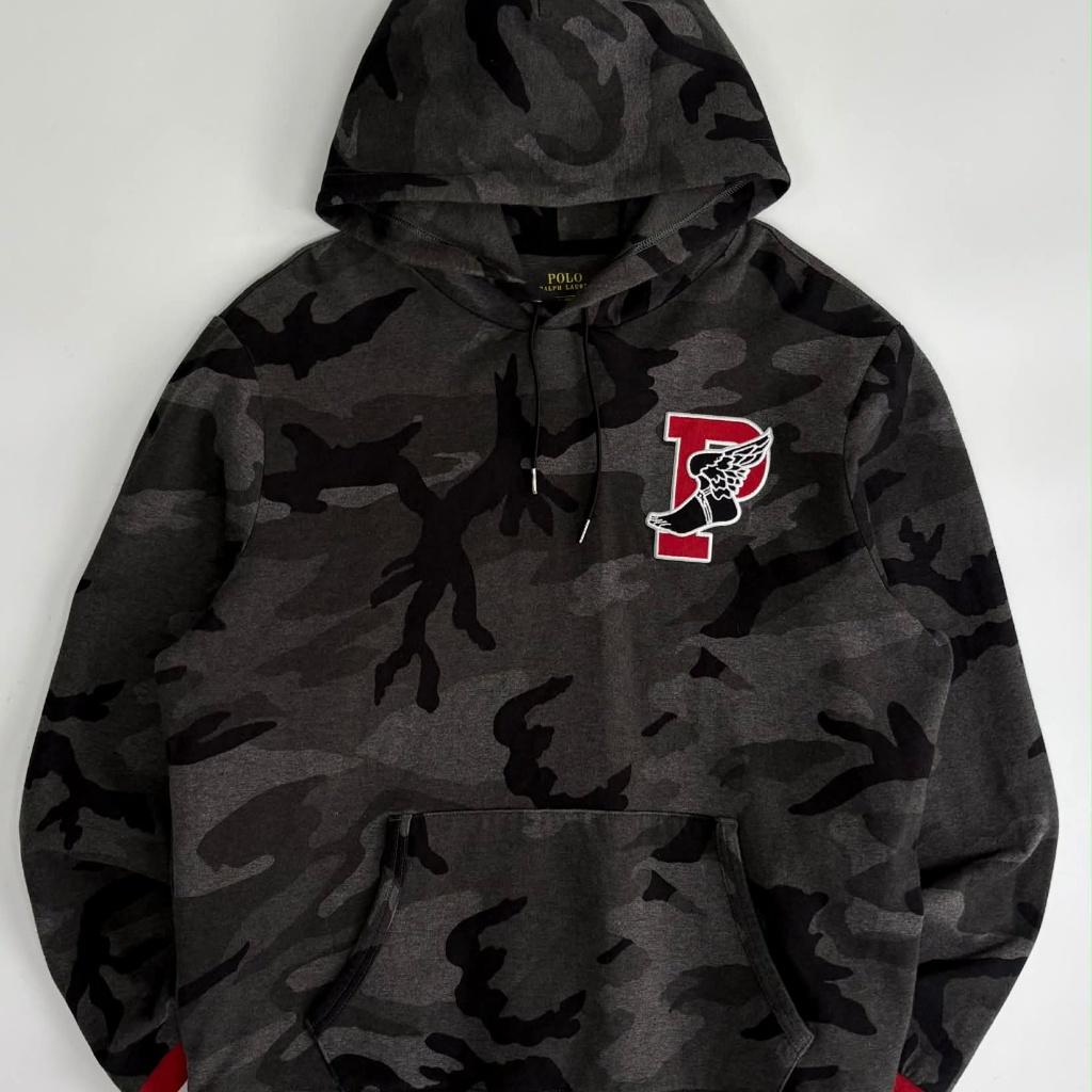 [L] Polo Ralph Lauren Camo P-Wing Stadium Hoodie 2