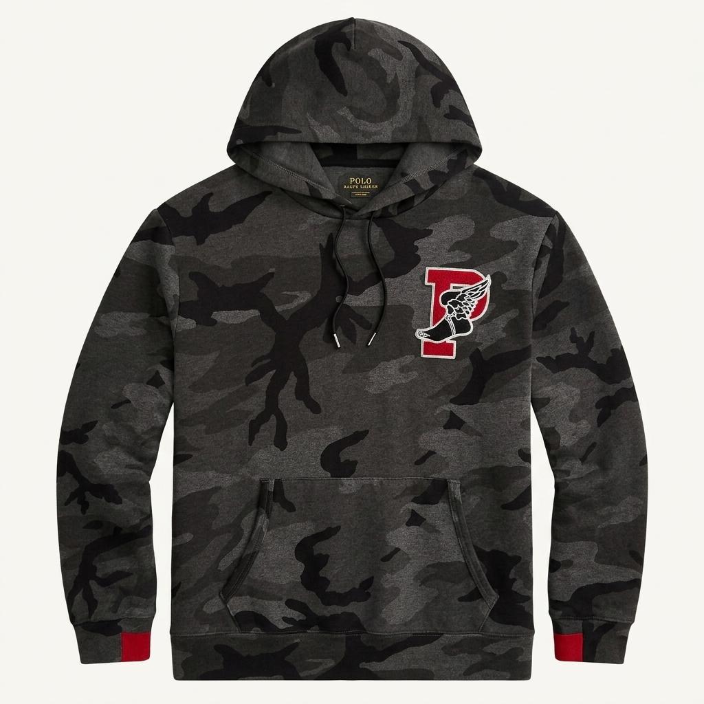 [L] Polo Ralph Lauren Camo P-Wing Stadium Hoodie 1