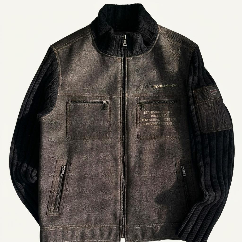 [100] Fubu 03s Old School Knit Zip-Up Jacket 1
