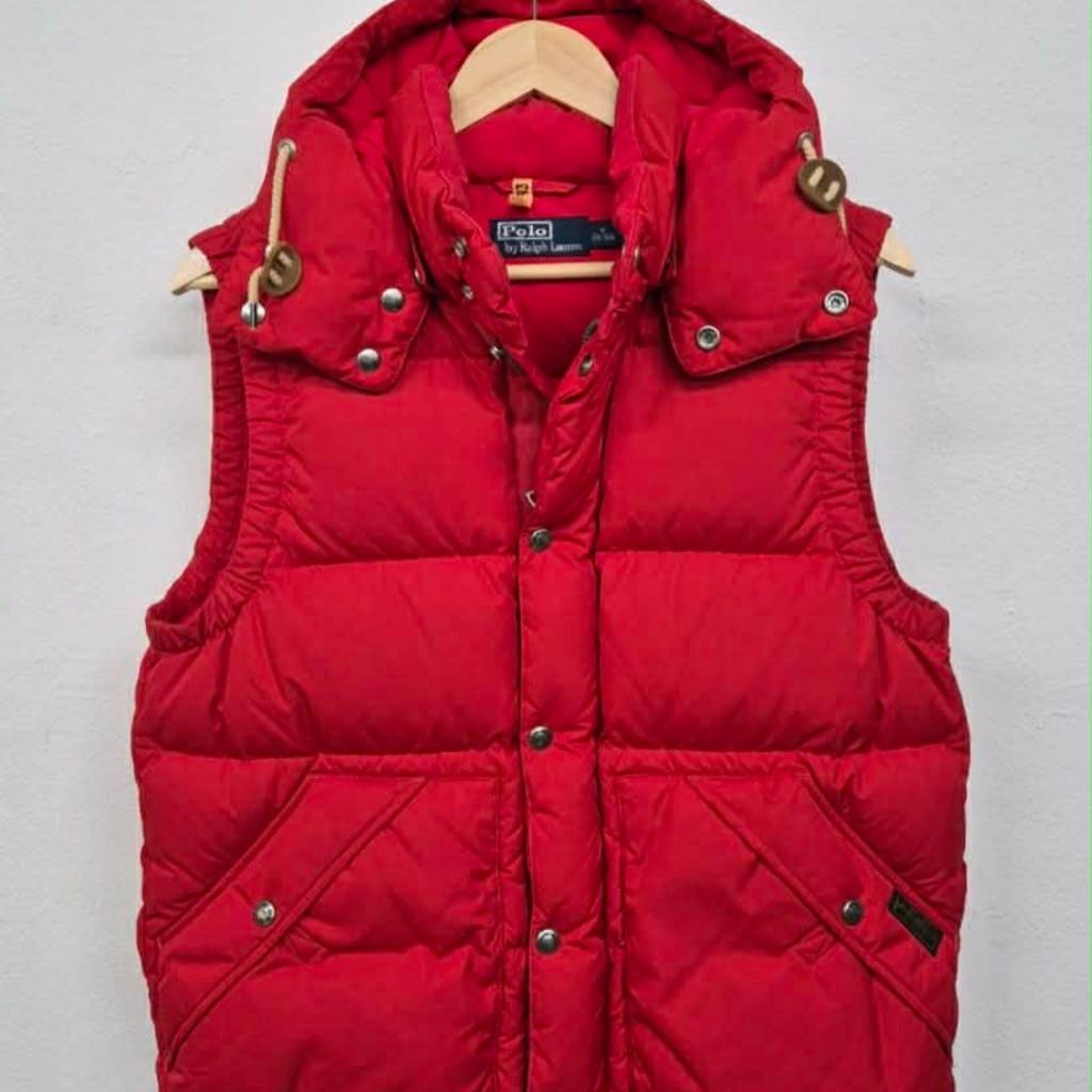 [M] Polo Ralph Lauren Red Duck Down Padded Vest 2