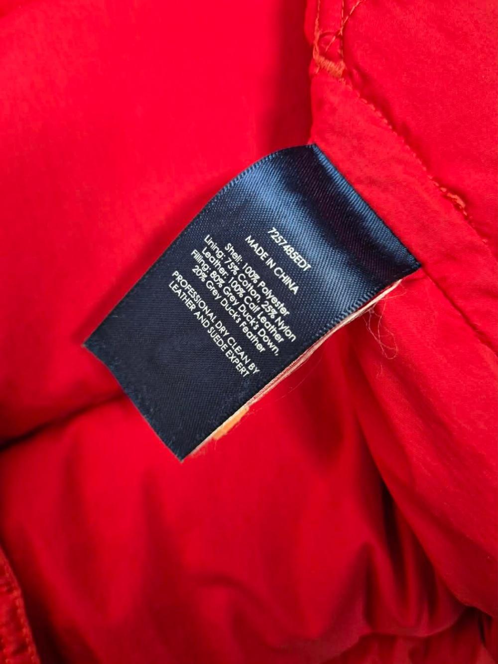 [M] Polo Ralph Lauren Red Duck Down Padded Vest 7