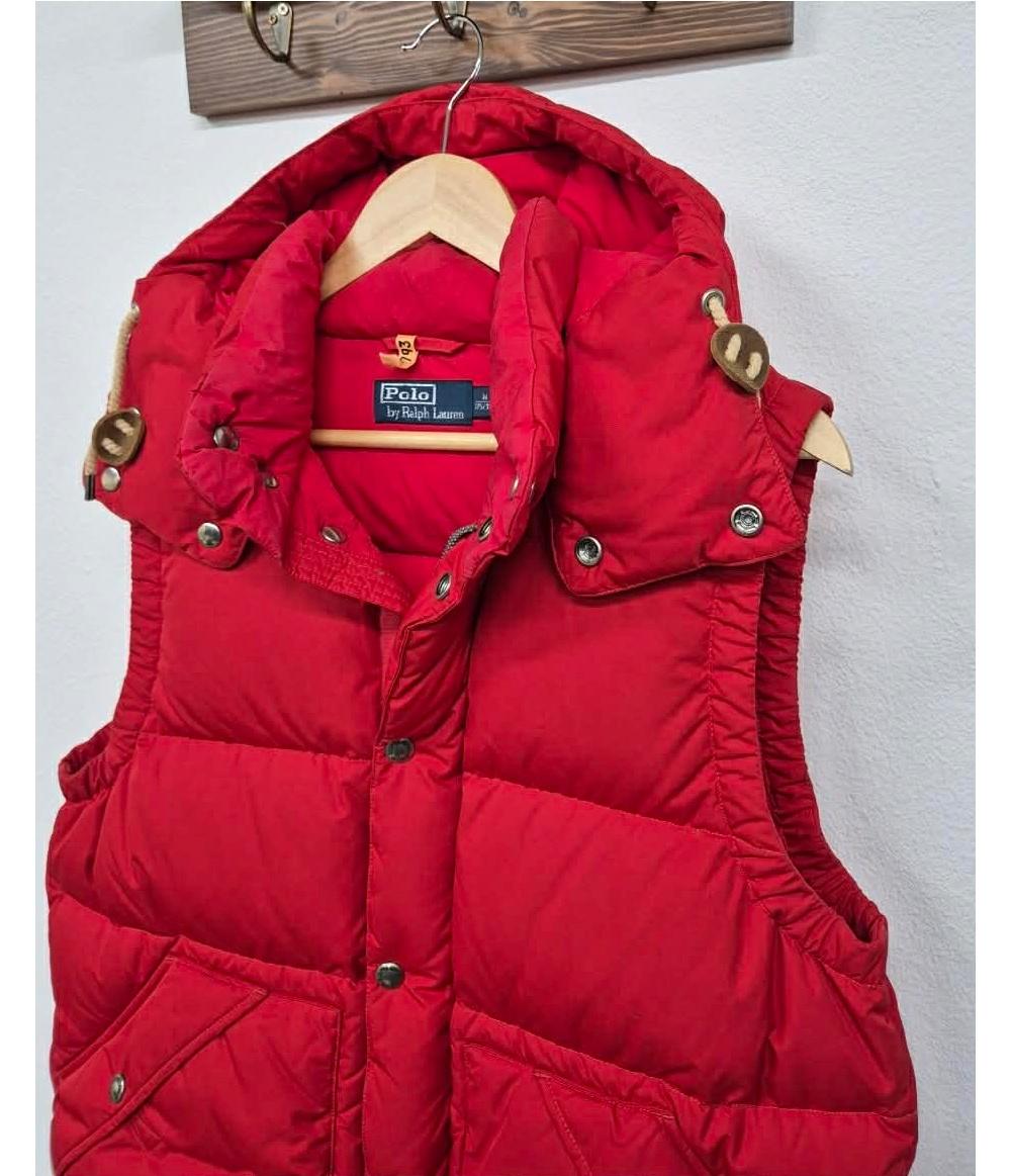[M] Polo Ralph Lauren Red Duck Down Padded Vest 8