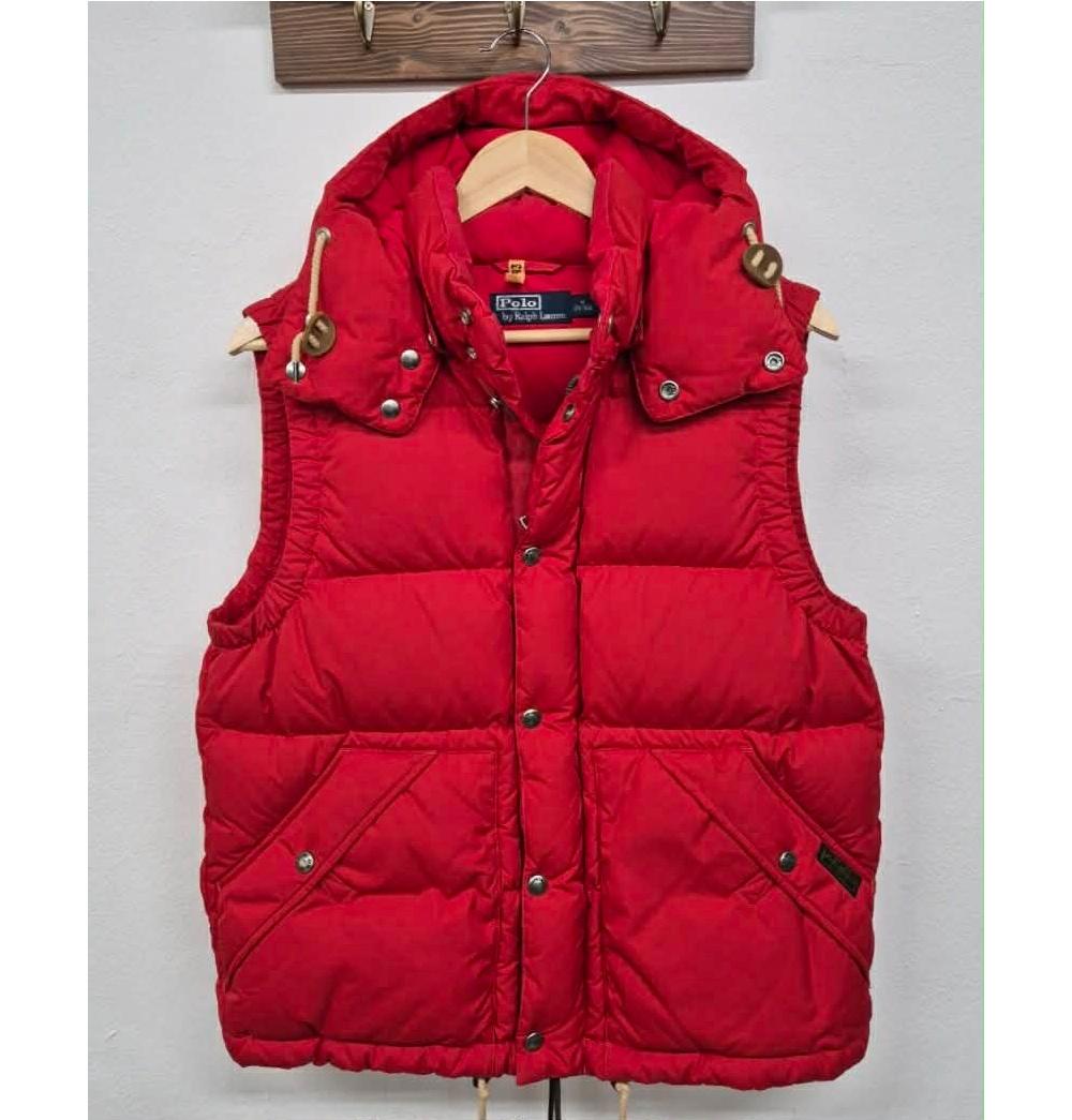[M] Polo Ralph Lauren Red Duck Down Padded Vest 4