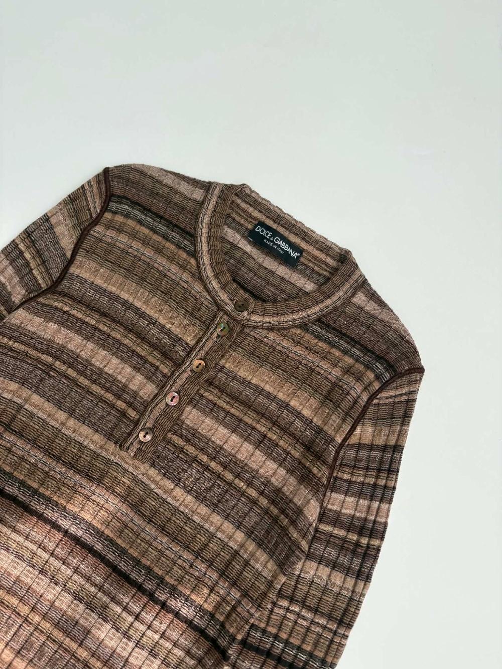 [OS] Dolce & Gabbana 00s Stripe Henley Knit Dress 5
