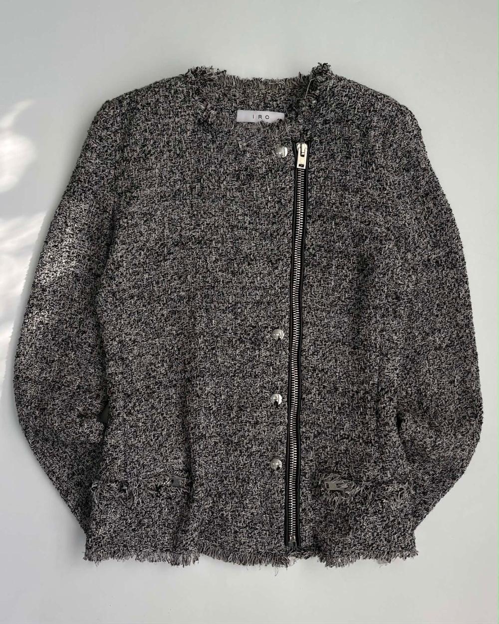 [34] IRO Handsome Carlota Tweed Zip-Up Jacket 3