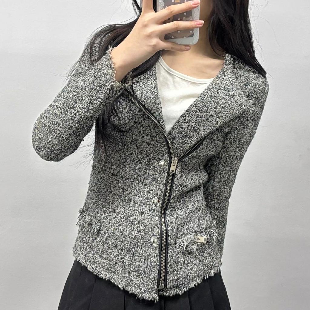 [34] IRO Handsome Carlota Tweed Zip-Up Jacket 2