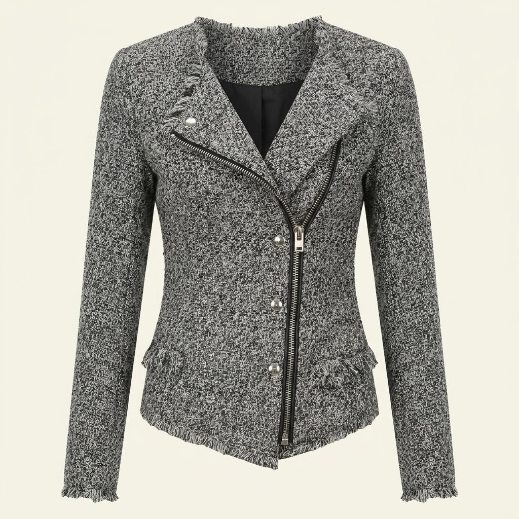 [34] IRO Handsome Carlota Tweed Zip-Up Jacket 1