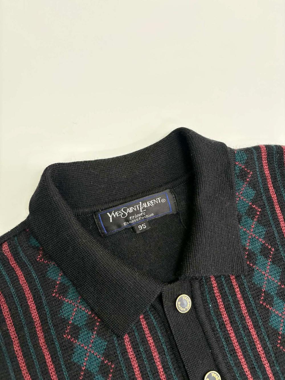 [95] Yves Saint Laurent Argyle Multi-Check Wool 6