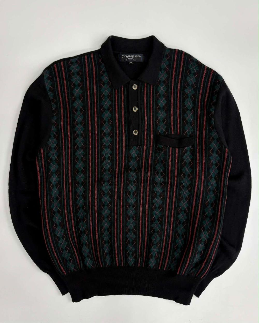 [95] Yves Saint Laurent Argyle Multi-Check Wool 4