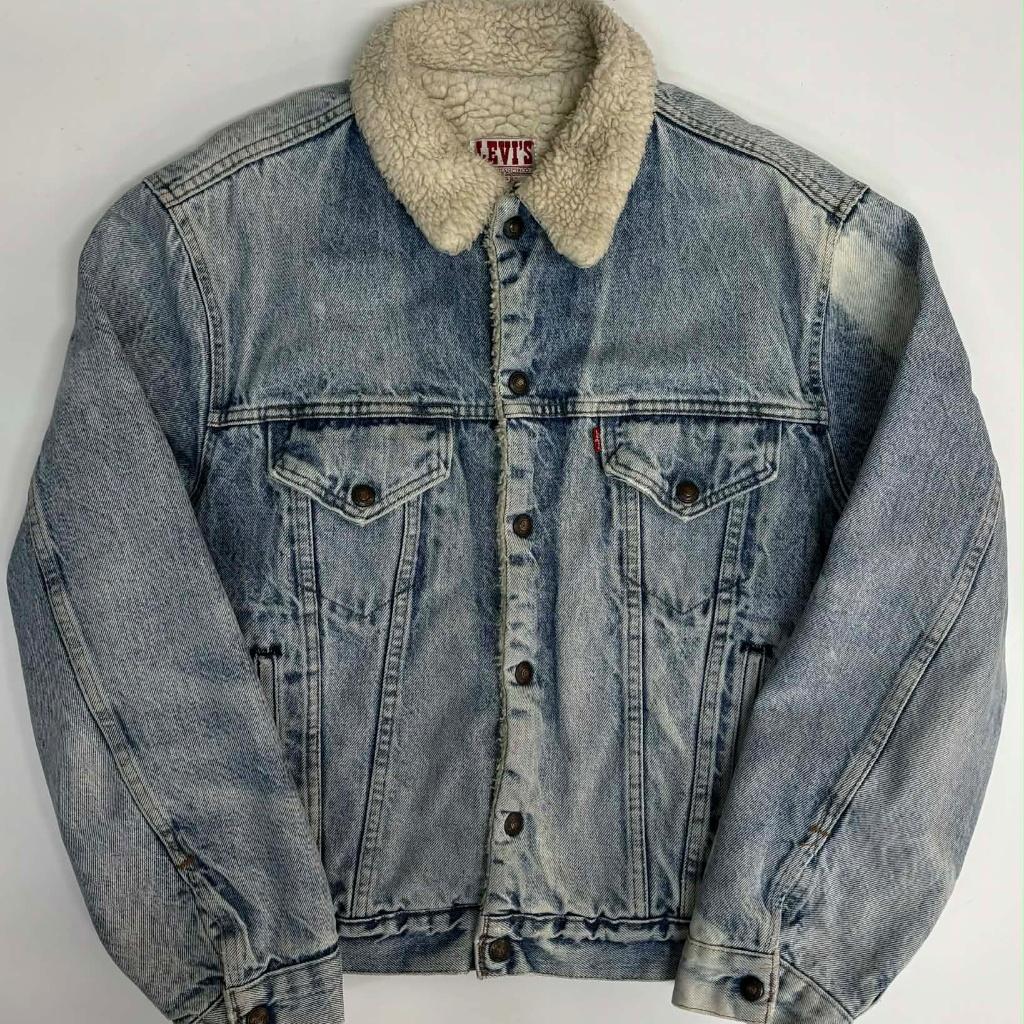 [44] 80s Levi's Sherpa Denim Trucker Jacket 2