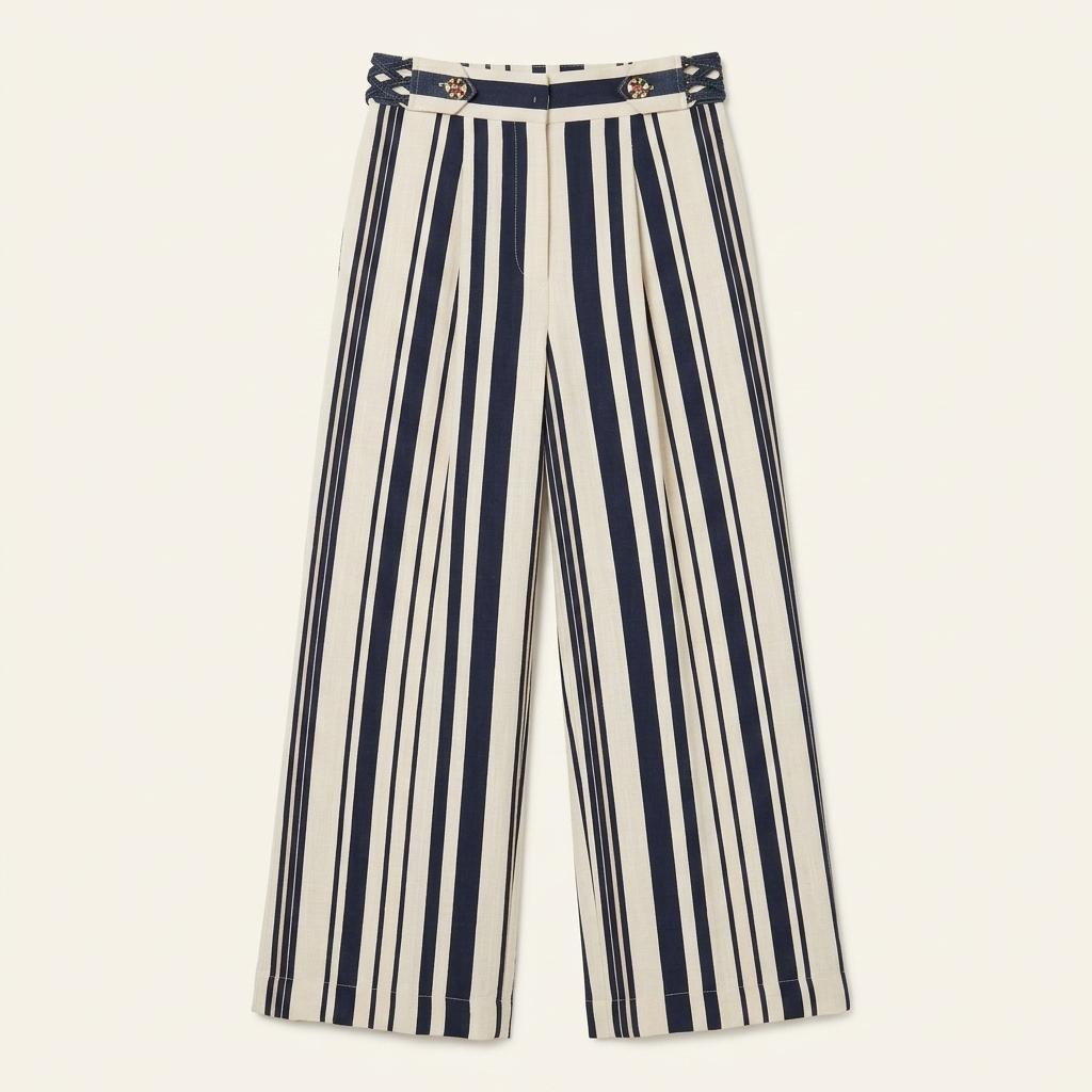 [O’2nd Stripe Wide Pants] 1