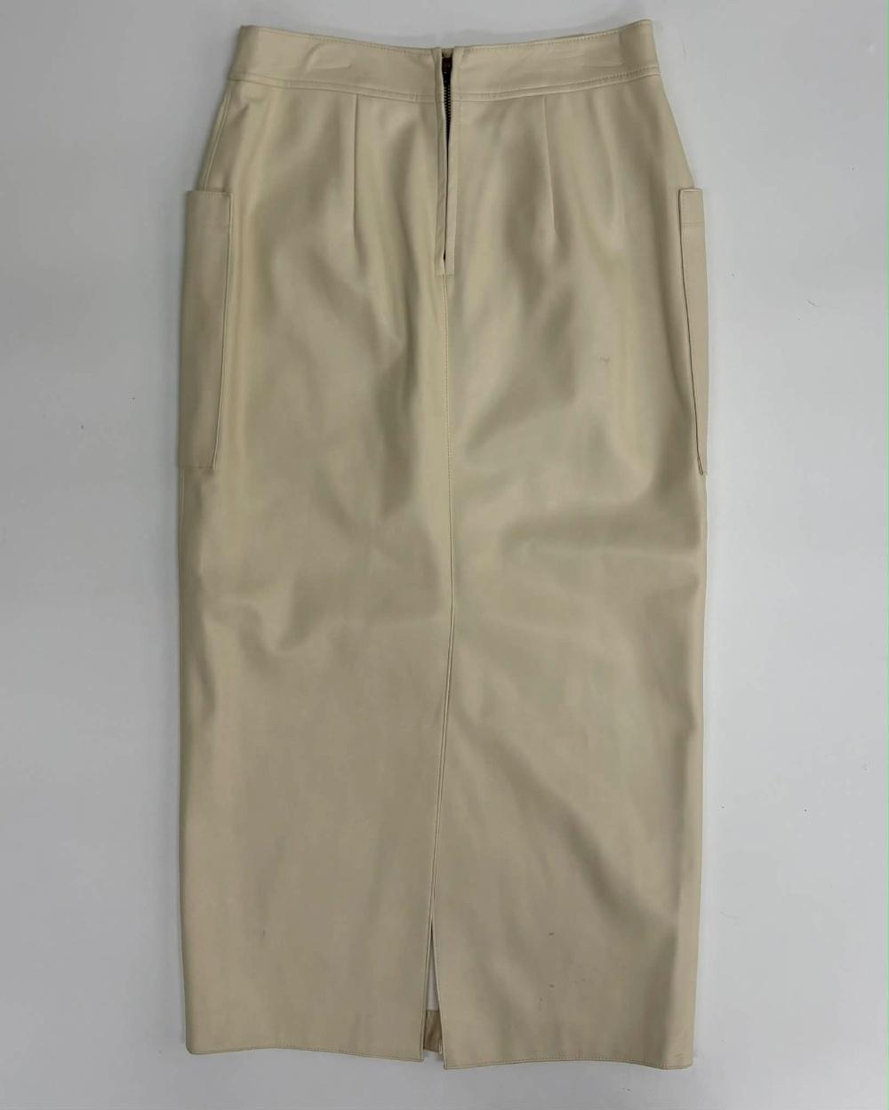 [61/90] TIME Postmodern 2021 Leather Long Skirt 2