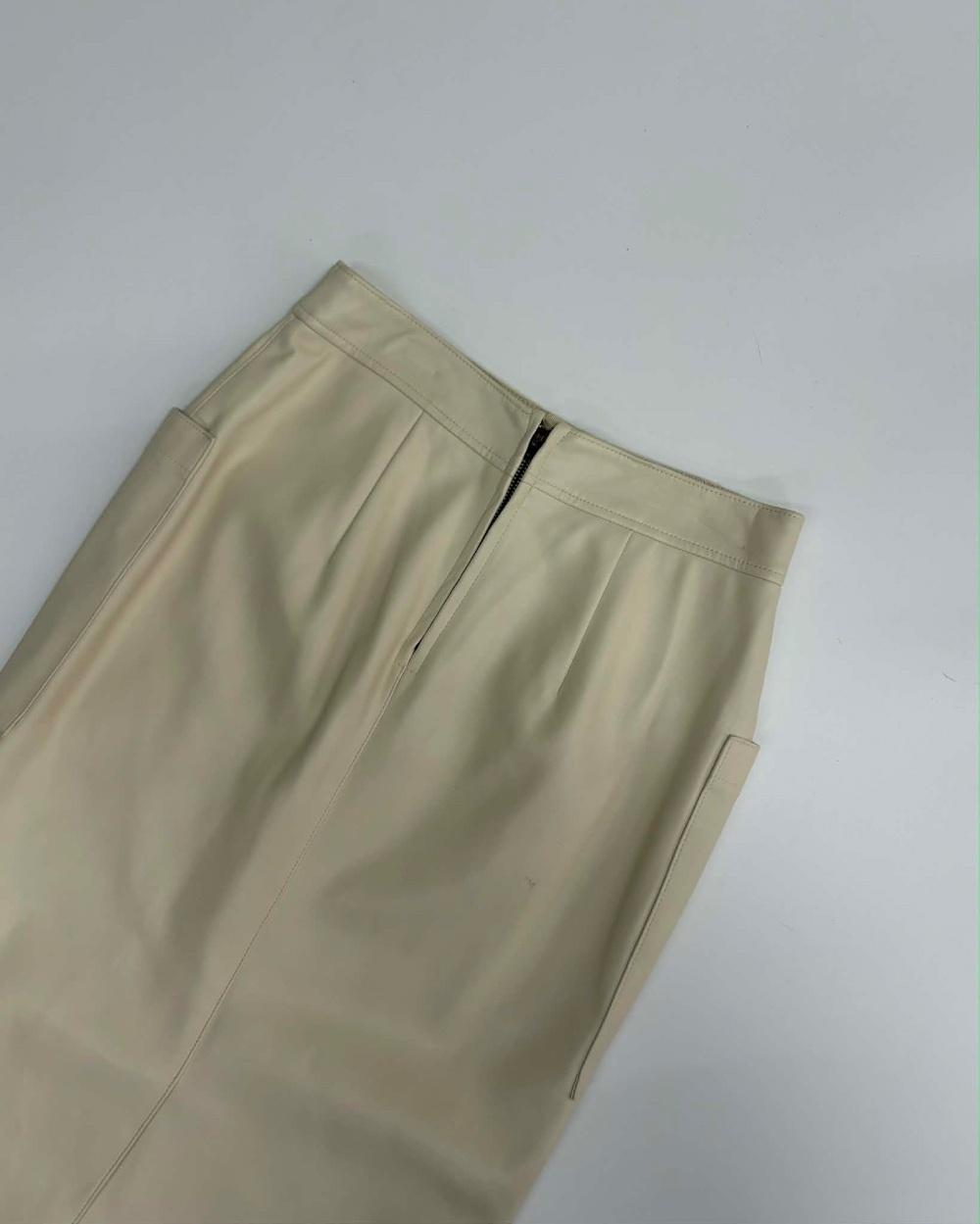 [61/90] TIME Postmodern 2021 Leather Long Skirt 5