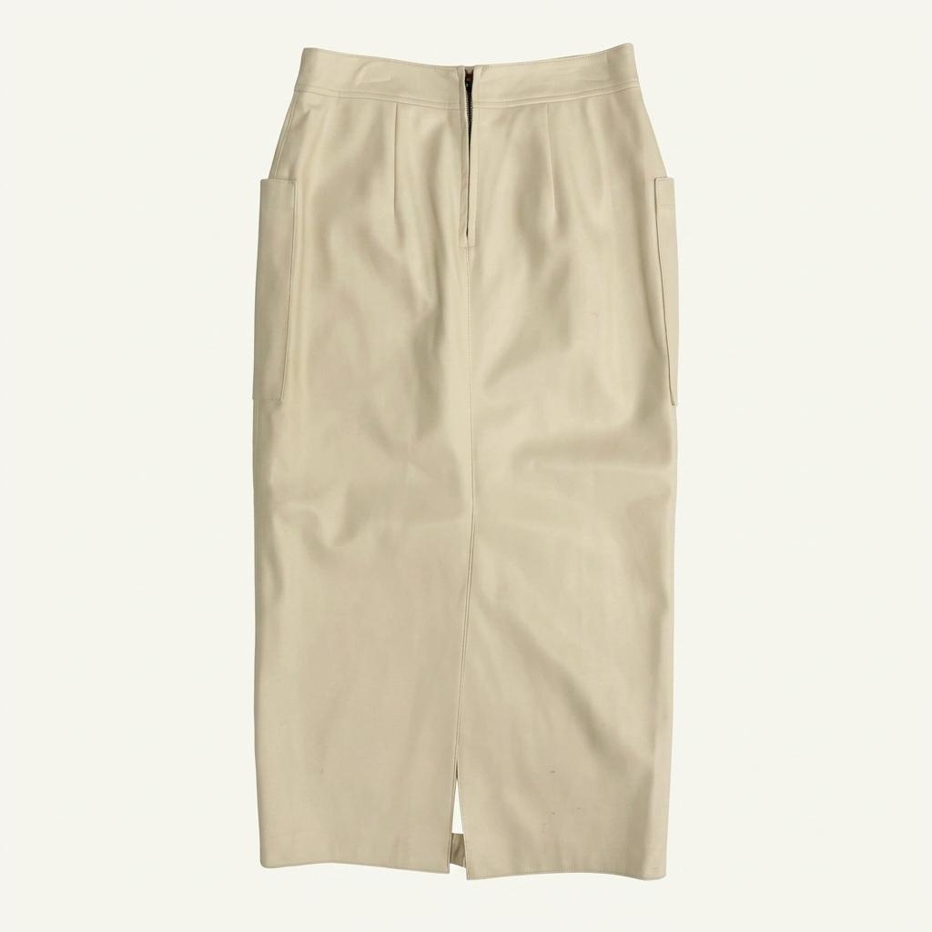 [61/90] TIME Postmodern 2021 Leather Long Skirt 1