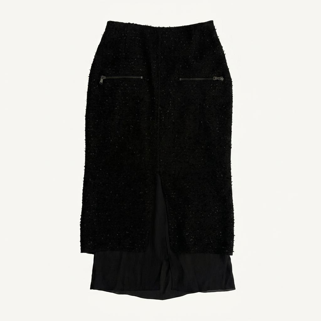 [55/66] Handsome TIME 2020 Tweed Long Skirt 1