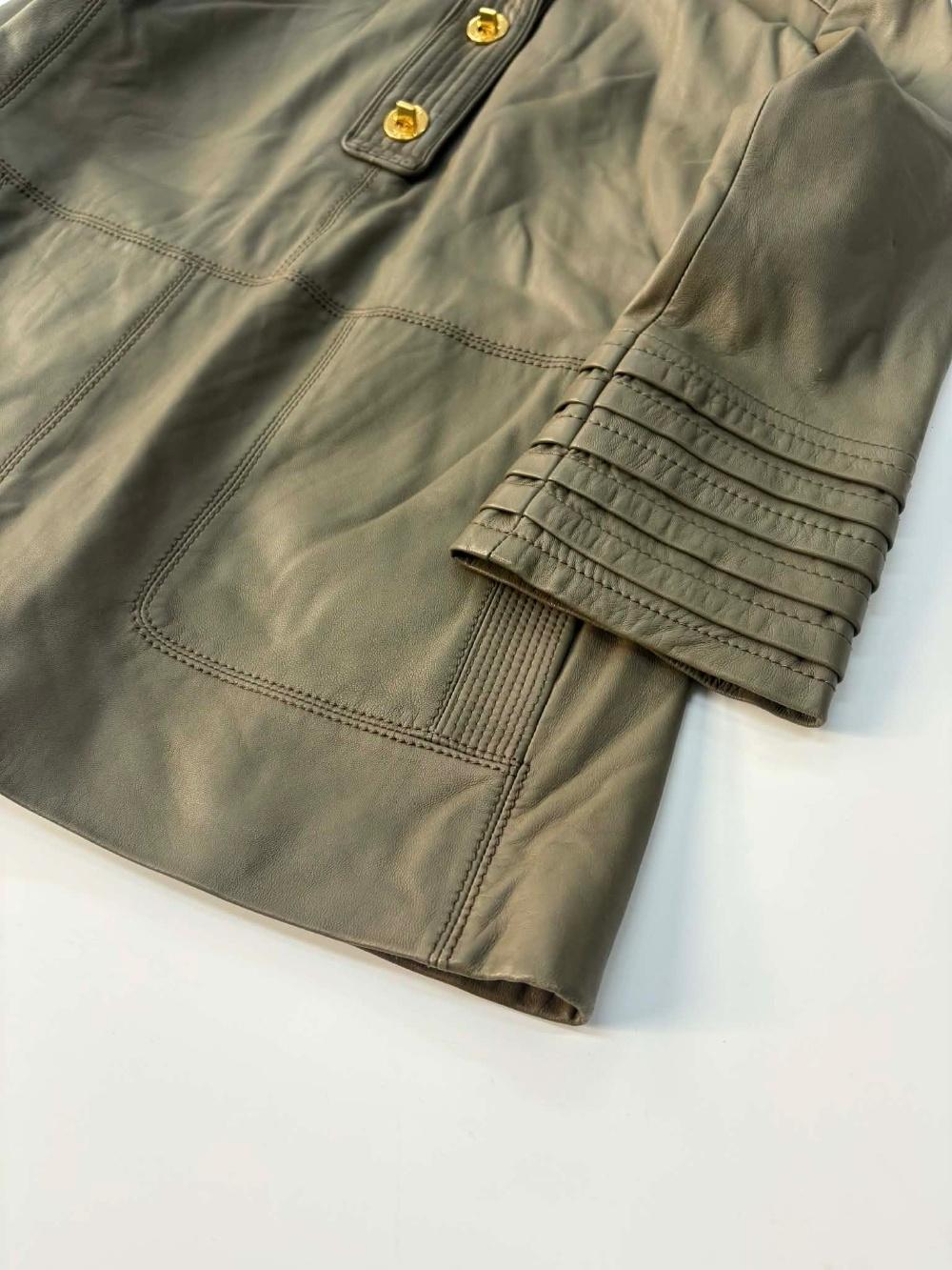 [XS] Tory Burch Sylvia Leather Shearling Hoodie 3