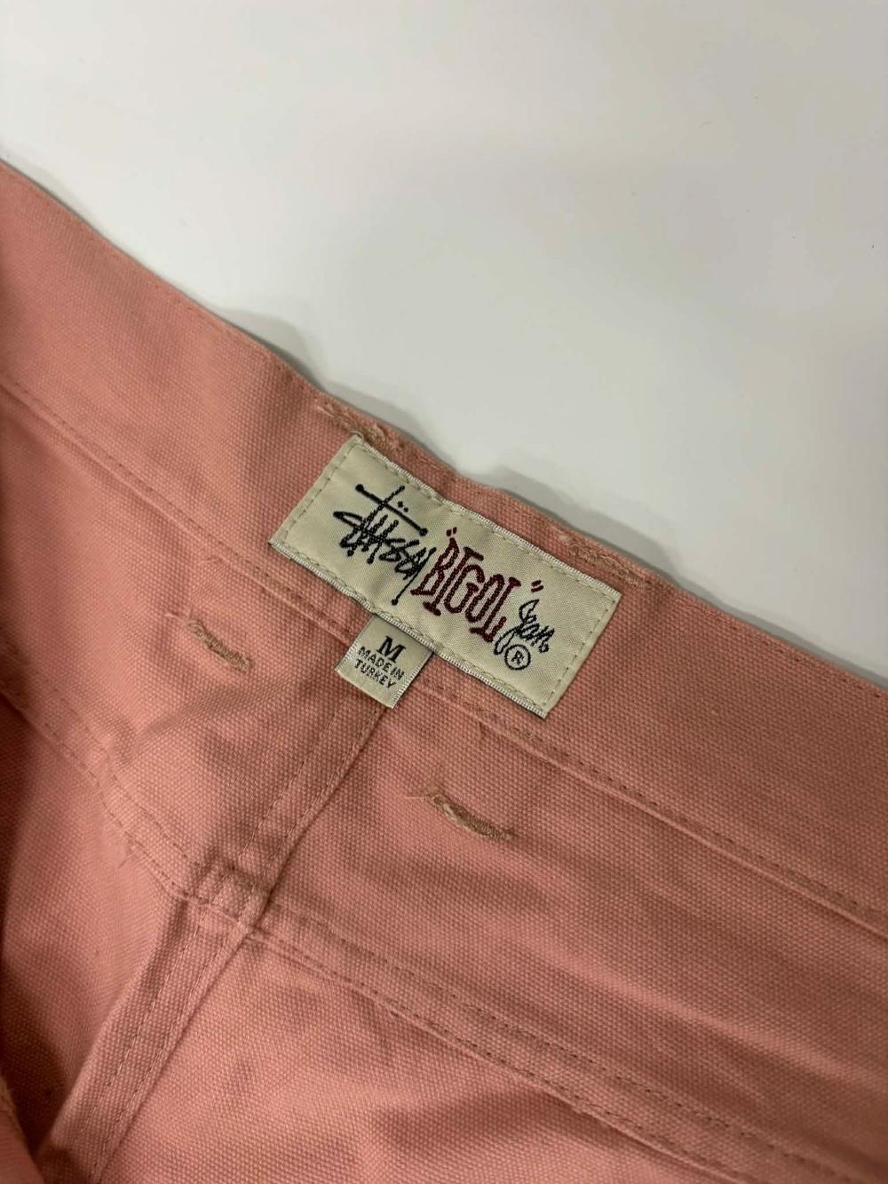 [M] Stussy 00s double knee Work Pants Dusty Pink 3