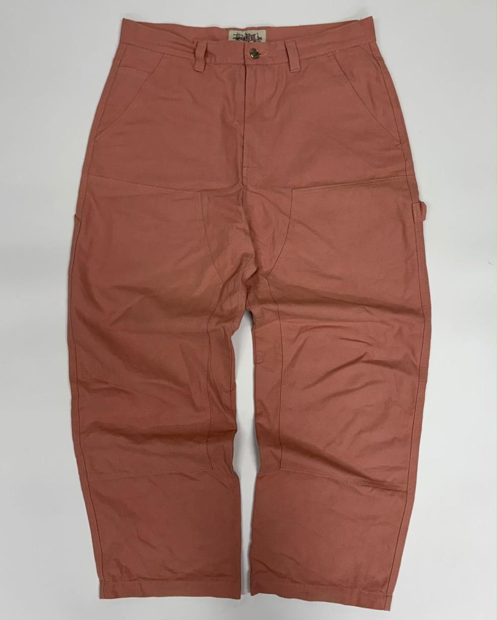 [M] Stussy 00s double knee Work Pants Dusty Pink 2