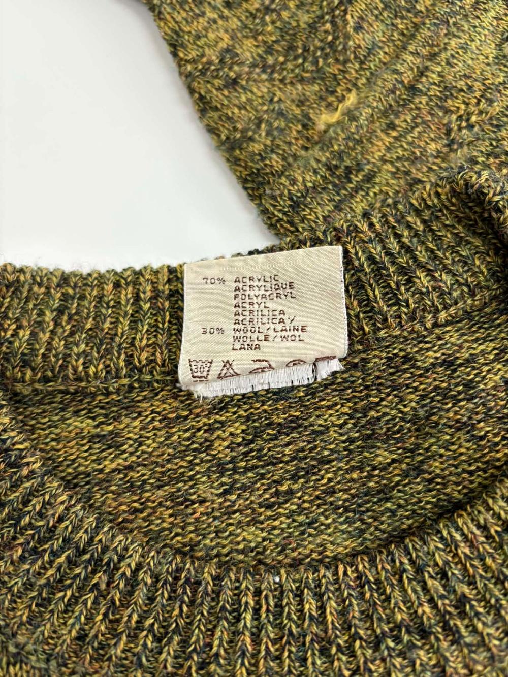 [L] 90s Vintage Golf Embroidered Wool Knit Sweater 7