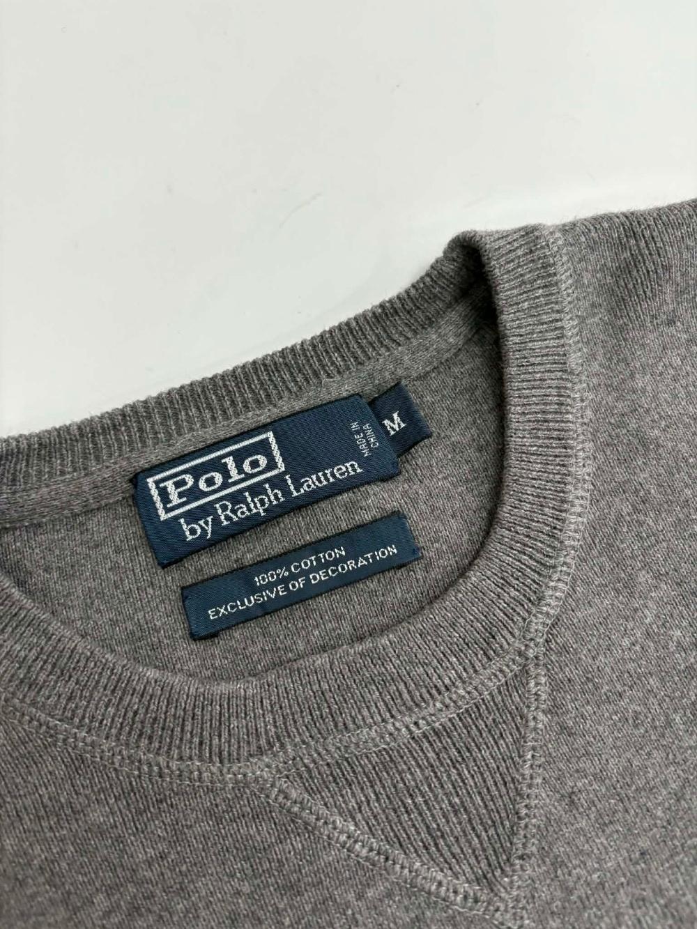 [M] Polo Ralph Lauren gray cotton knit sweater 6