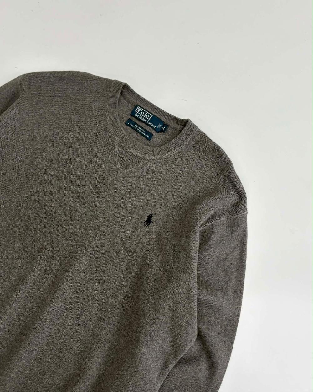 [M] Polo Ralph Lauren gray cotton knit sweater 8