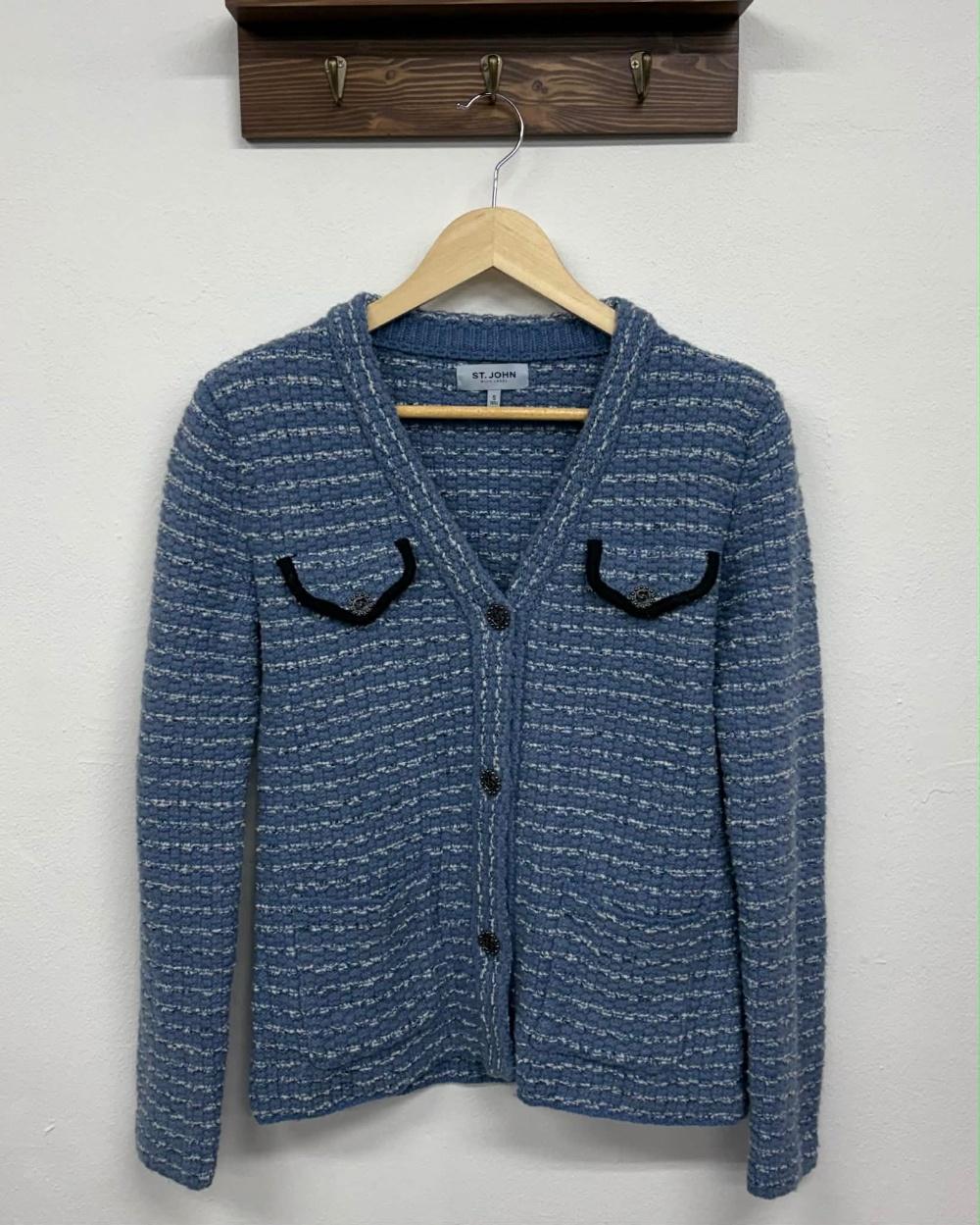 St.john Blue Label 21FW Handsome Wool Tweed Knit 2