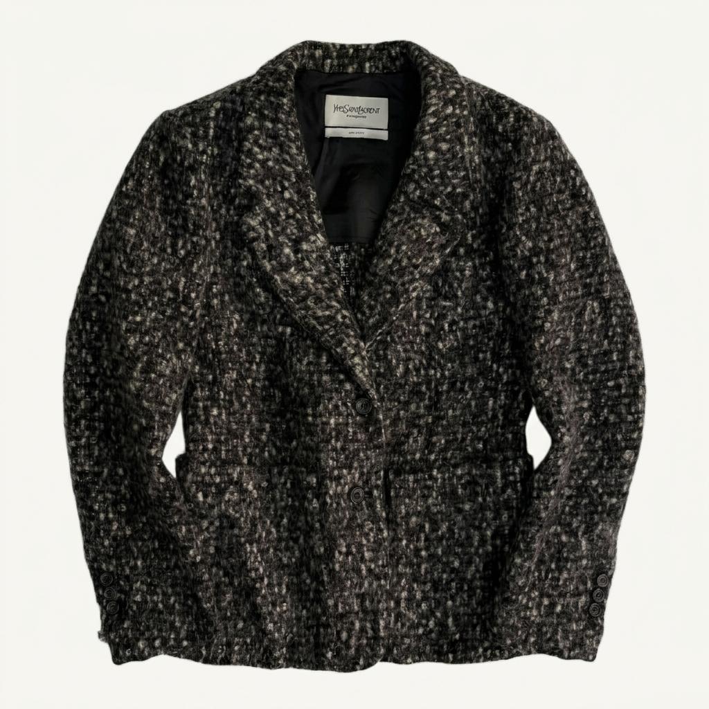 Yves Saint Laurent Rive Gauche Wool Tweed 2B 1